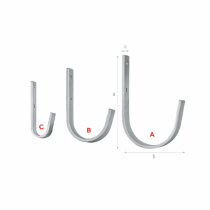 Flat-steel Curved Hooks-A-C
