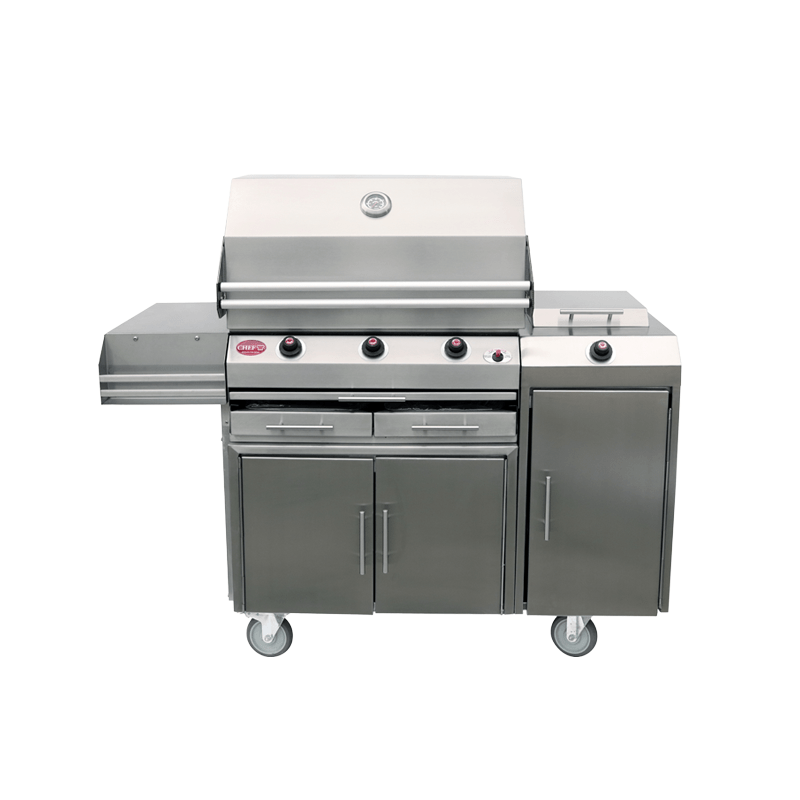 700-003 - Zodiac mobile 3-burner front view closed