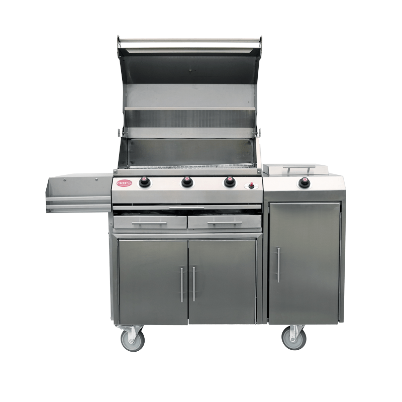 700-003 - Zodiac mobile 3-burner front view open