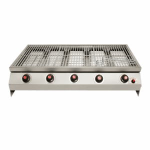 705-035 - Slimline built-in 5-burner front view open
