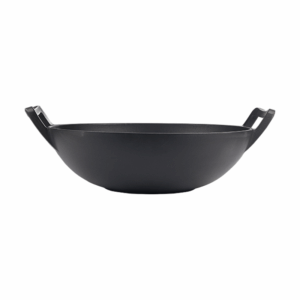 160/156 - Chef Wok with D/Handle – Matt Black 2