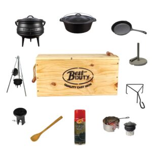Cast Iron Wooden Crate (11 Piece)
